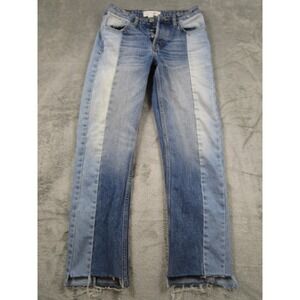 BDG Jeans Womens 25 Blue Denim Jessye‎ Frayed Button Fly Straight
